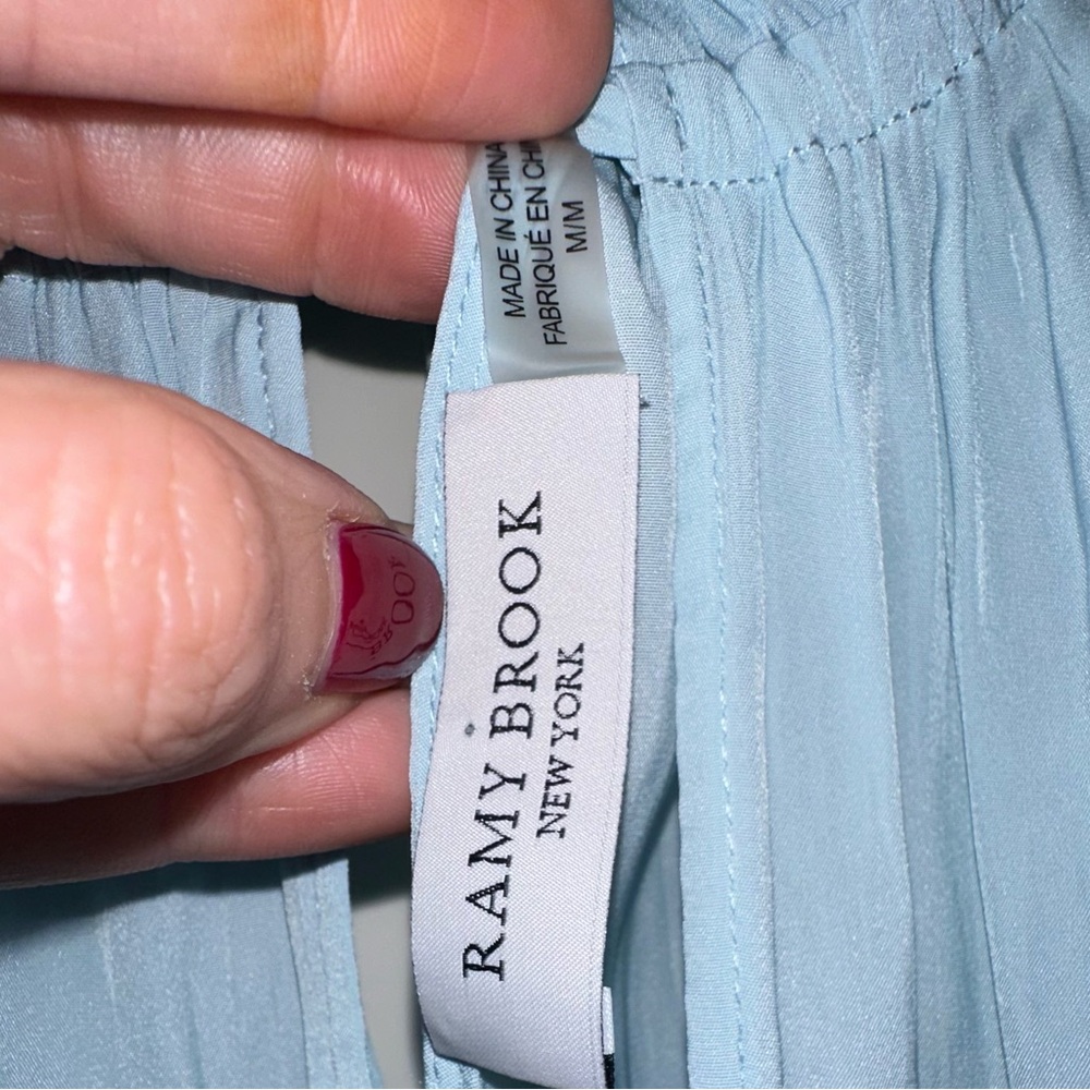 Ramy Brook loose-fitting bodice, comfortably cinched waist, halter top dress - Picture 3 of 5